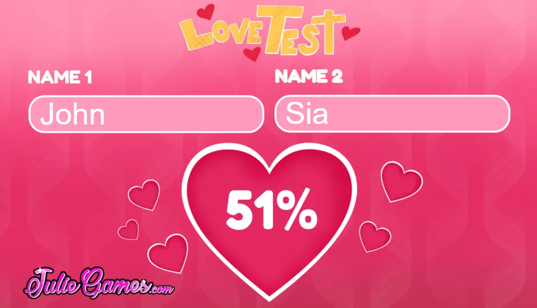 Love Tester Interface