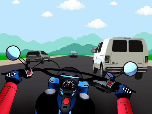 Highway Moto Traffic is a fun driving game where you race through traffic. Collect cash and power-ups to finish your track.