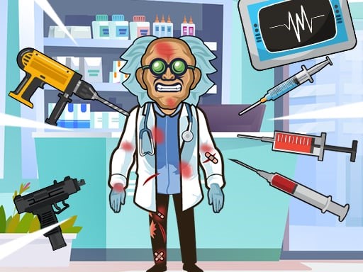 Mad Doctor is a fun ragdoll simulation game where you can hit a doctor.